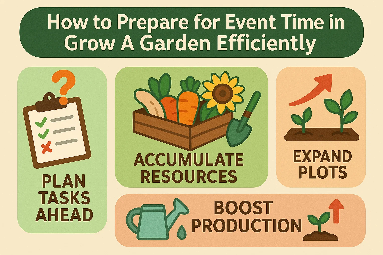 How to Prepare for Event Time in Grow A Garden Efficiently