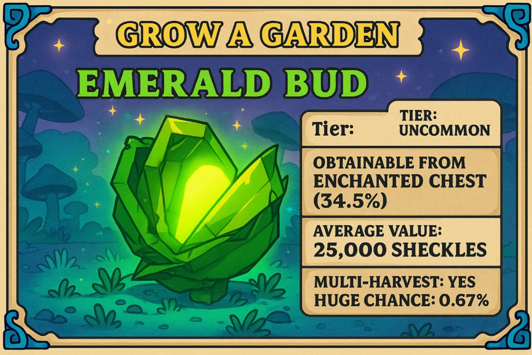 How to Get Emerald Bud in Grow a Garden